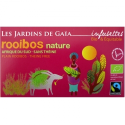 Thé rouge bio Rooibos Nature Jardins de Gaïa 20 infusettes
