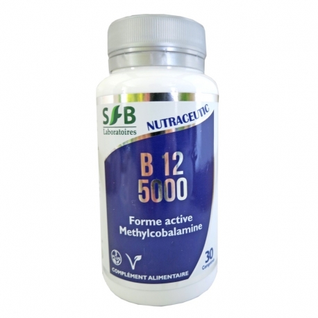 Vitamine B12 5000 Laboratoires SFB Nutraceutic 30 comprimés v1
