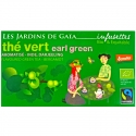 Infusettes de thé vert Earl Green Bergamote Jardins de Gaïa