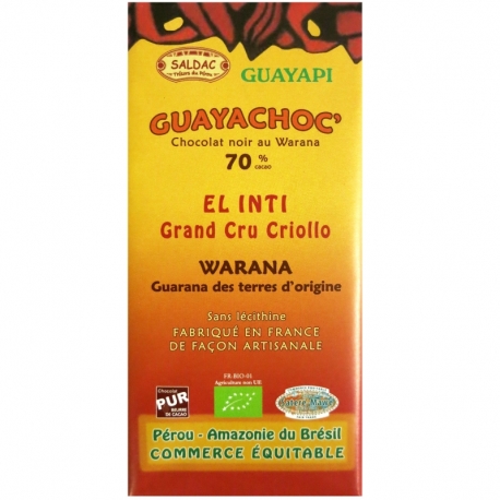 Guayachoc Tablette chocolat noir Warana Guayapi 100g v1