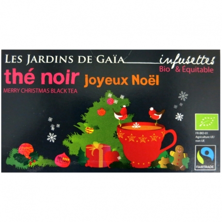 Infusettes thé noir Joyeux Noël Jardins de Gaïa